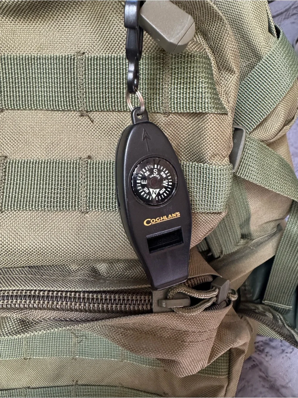 Olive Green Tactical Backpack with MOLLE Webbing for Men